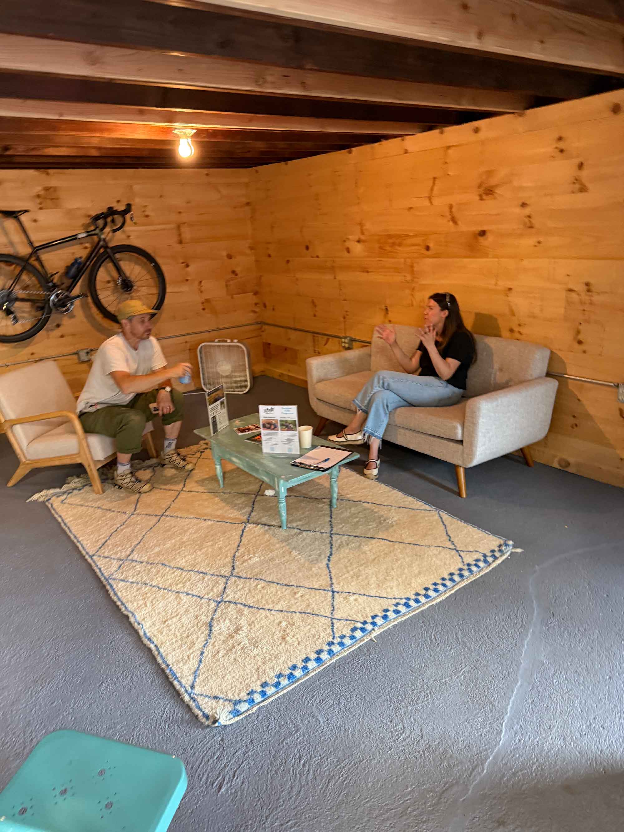 Relaxing in the Rifugio lounge